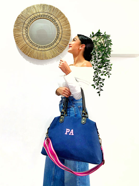 BOLSO ICONIC PERSONALIZABLE AZUL