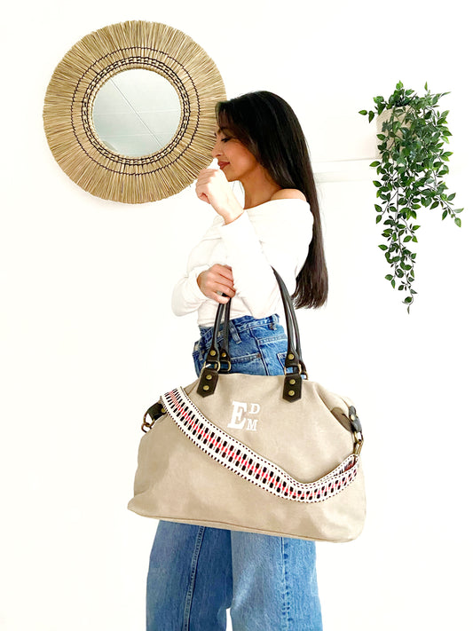 BOLSO ICONIC PERSONALIZABLE BEIGE