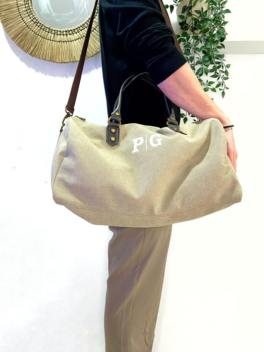 BOLSA DE VIAJE PERSONALIZABLE BASIC BEIGE