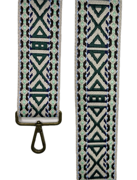 BANDOLERA ETNICA/ESTAMPADA VERDE CRUZ
