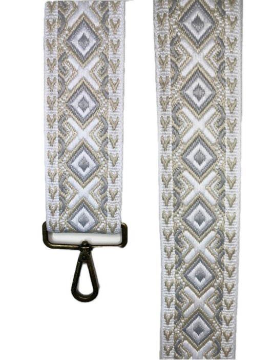 BANDOLERA ETNICA/ESTAMPADA GRIS CRUZ