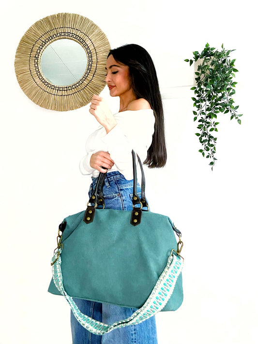 BOLSO ICONIC PERSONALIZABLE VERDE AGUA