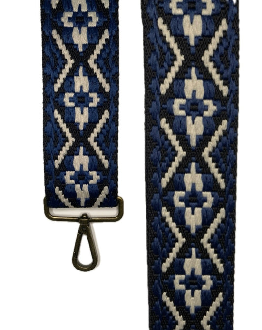 BANDOLERA ETNICA/ESTAMPADA AZUL MARINO CRUZ