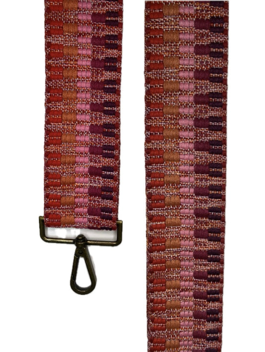 BANDOLERA ETNICA/ESTAMPADA ROJO ROSA