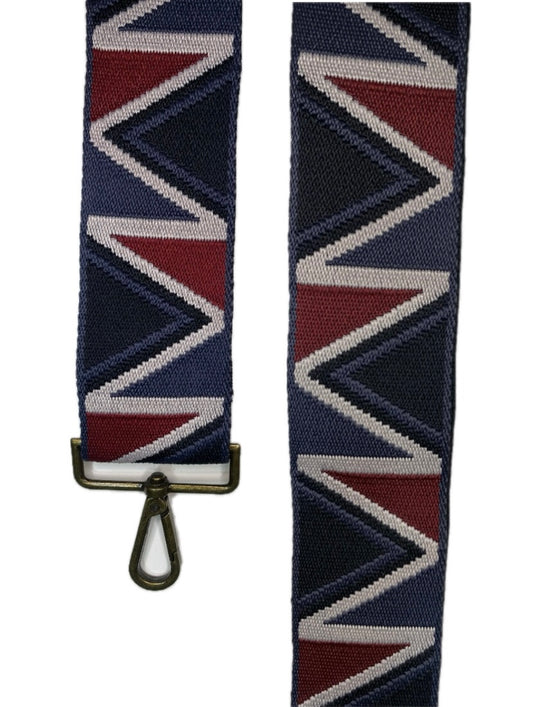 BANDOLERA ETNICA/ESTAMPADA ZIGZAG ROJO