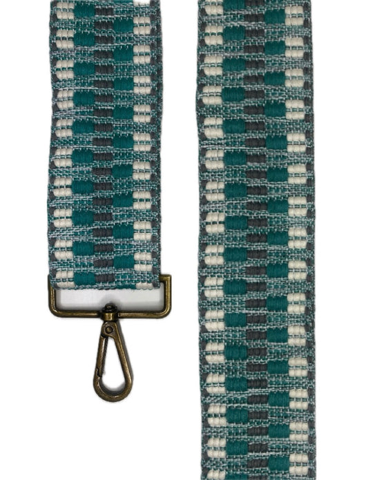 BANDOLERA ETNICA/ESTAMPADA VERDE AGUA