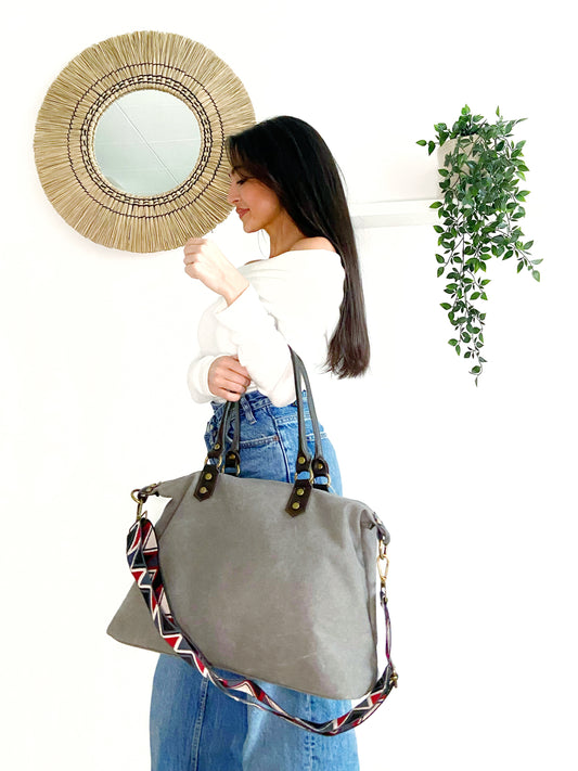 BOLSO ICONIC PERSONALIZABLE GRIS