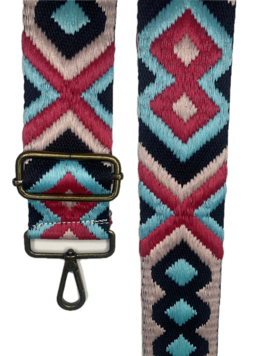 BANDOLERA ETNICA/ESTAMPADA ROMBO FUCSIA